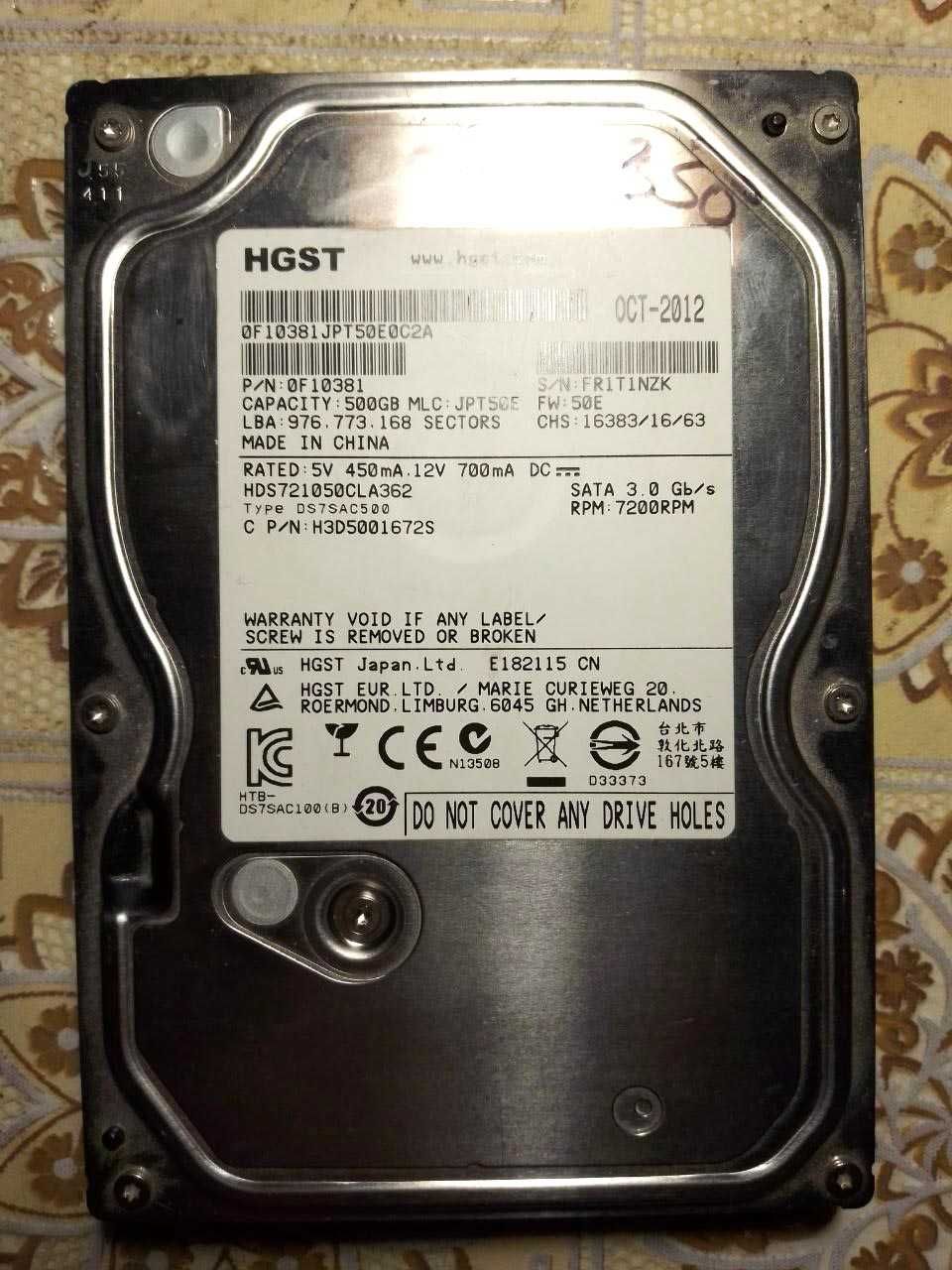 Жесткие диски 3.5 дюйма, SATA. Б.у.