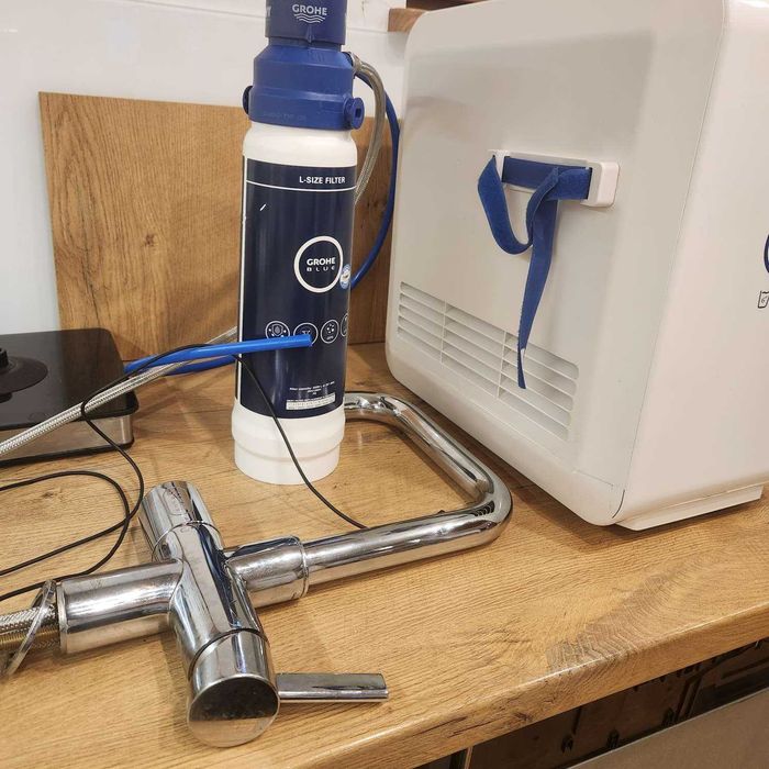 Grohe Blue. Bateria z urządzeniem. Gazowana, filtrowana woda z kranu.