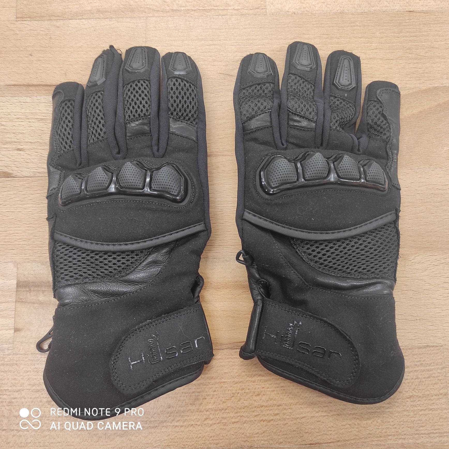 Rękawice motocyklowe tekstylno-skórzane HUSAR Grizzly czarne L
