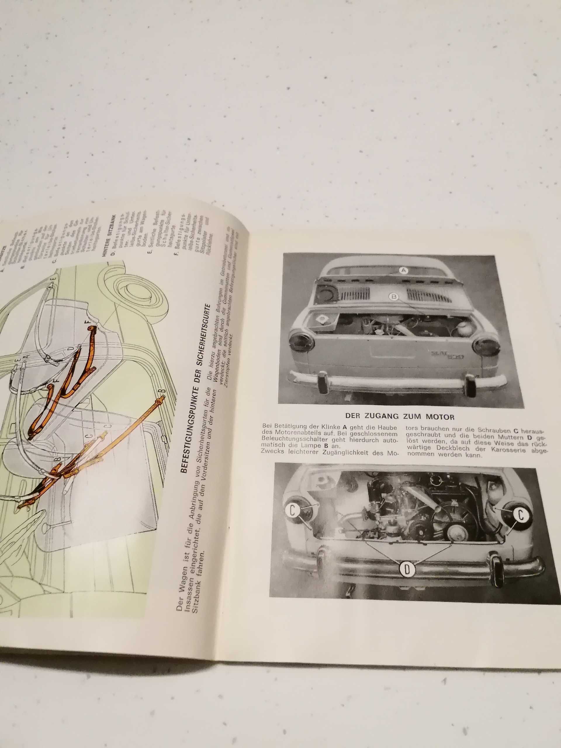 SEAT-850 orginalna instrukcja obsługi z roku 1972