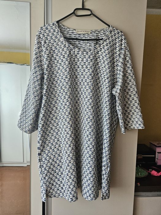 Bluzka tunika r.44 oversize rękaw 3/4