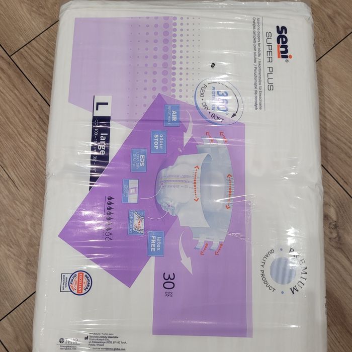 Pampersy dla dorosłych seni super plus fioletowe 30 sztuk