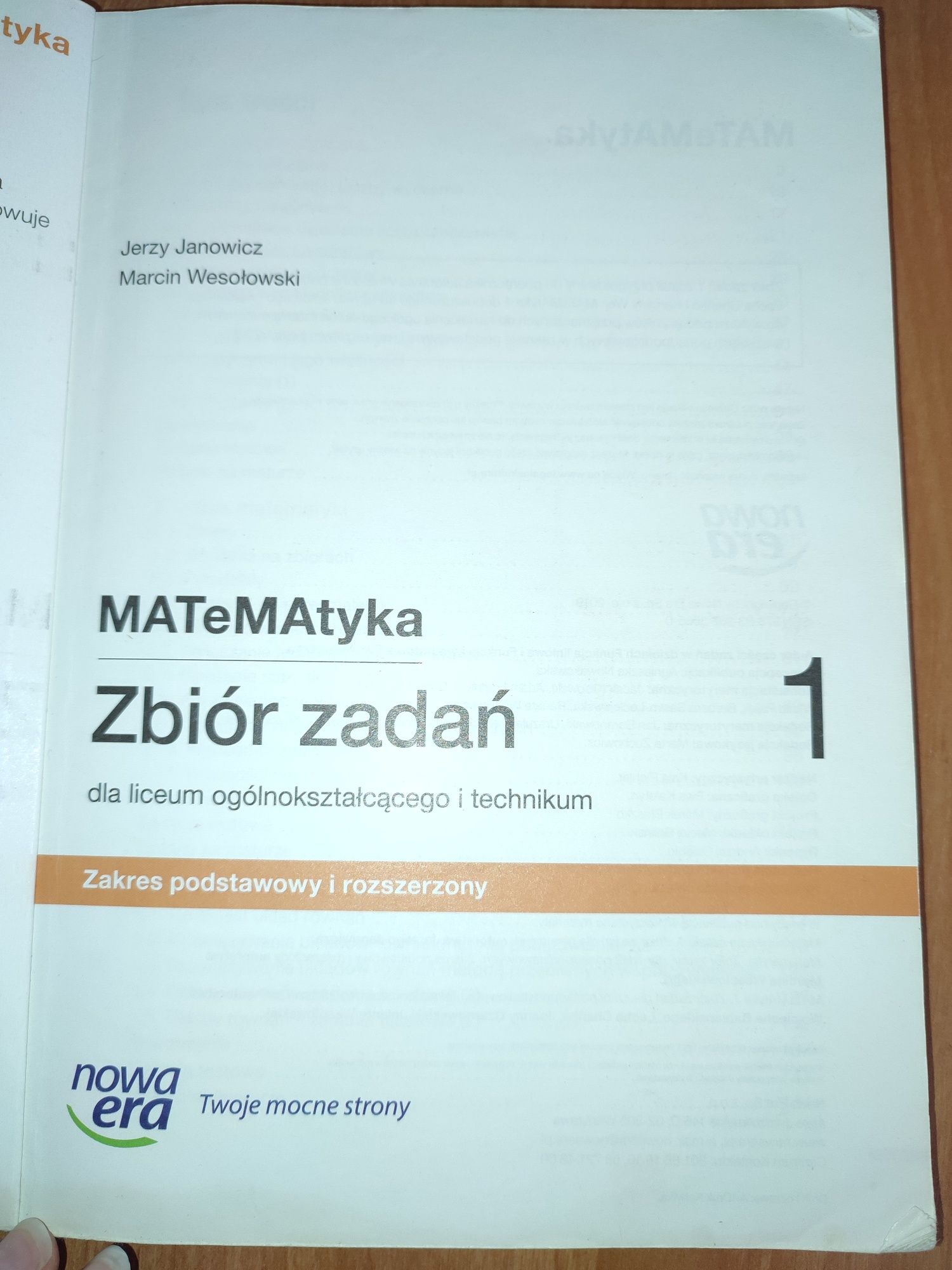 Matematyka Zbiór zadań 1. Dla liceum ogólnokształcącego i technikum.