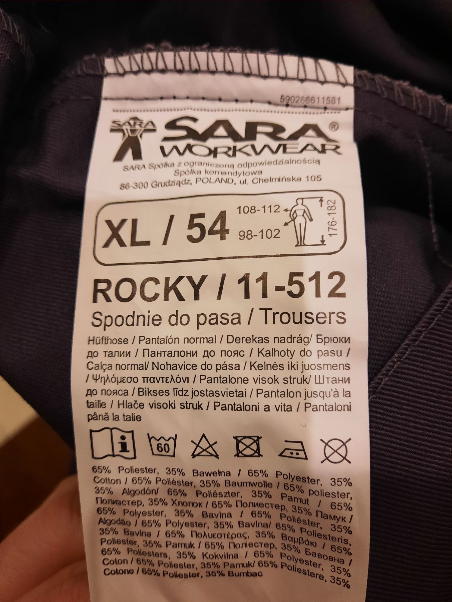 nowe spodnie robocze Sara Work Wear Rocky XL