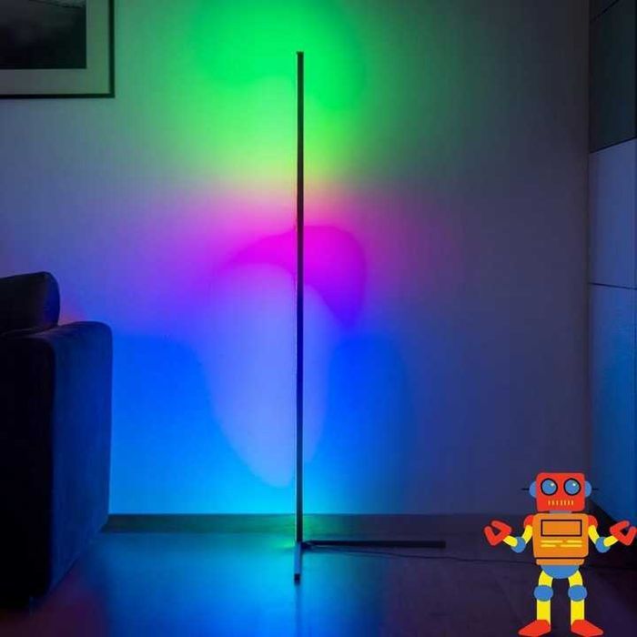 Lampa LED Narożna RGB Stojąca Podłogowa PILOT APKA 140 CM