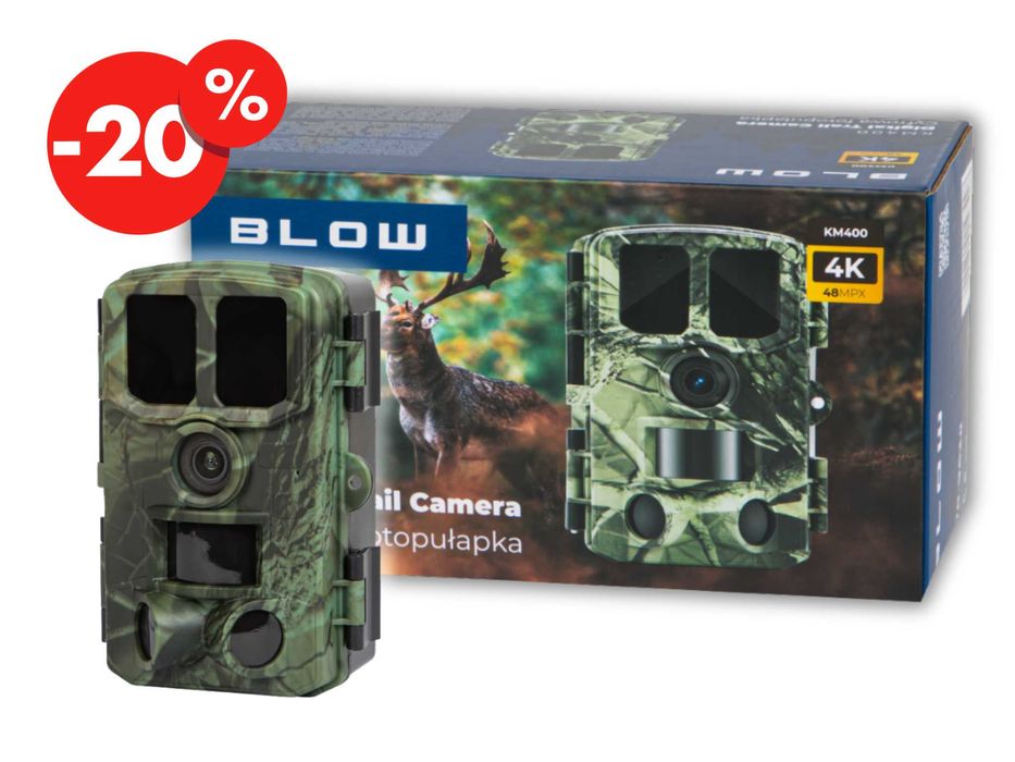 Kamera Leśna Fotopułapka Myśliwska 4K Cyfrowa IP66 Ekran - OKAZJA