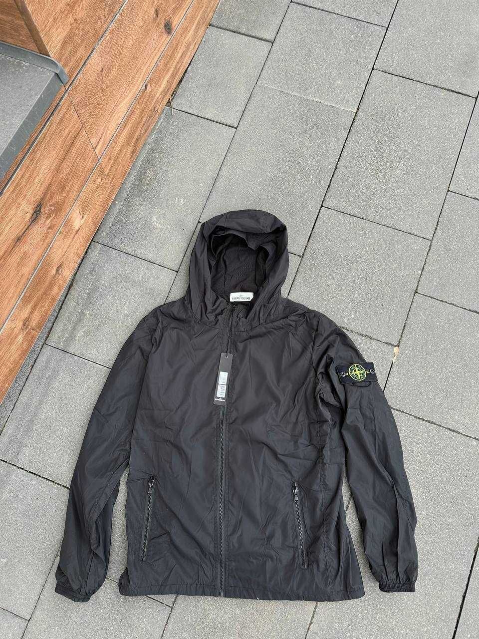 XS S M L XL XXL // Stone Island ветровка куртка черная