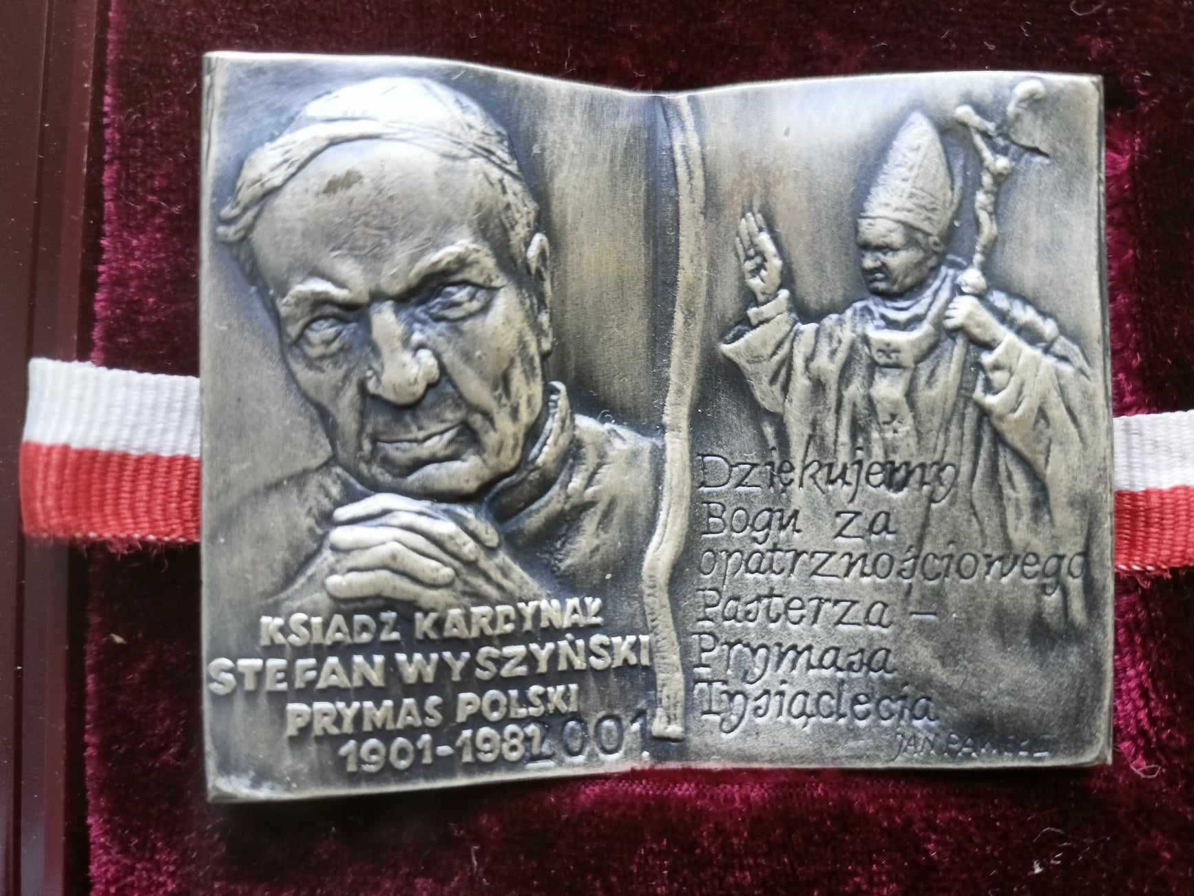 Kard.Wyszyński i Jan Paweł II Brąz medal plakieta