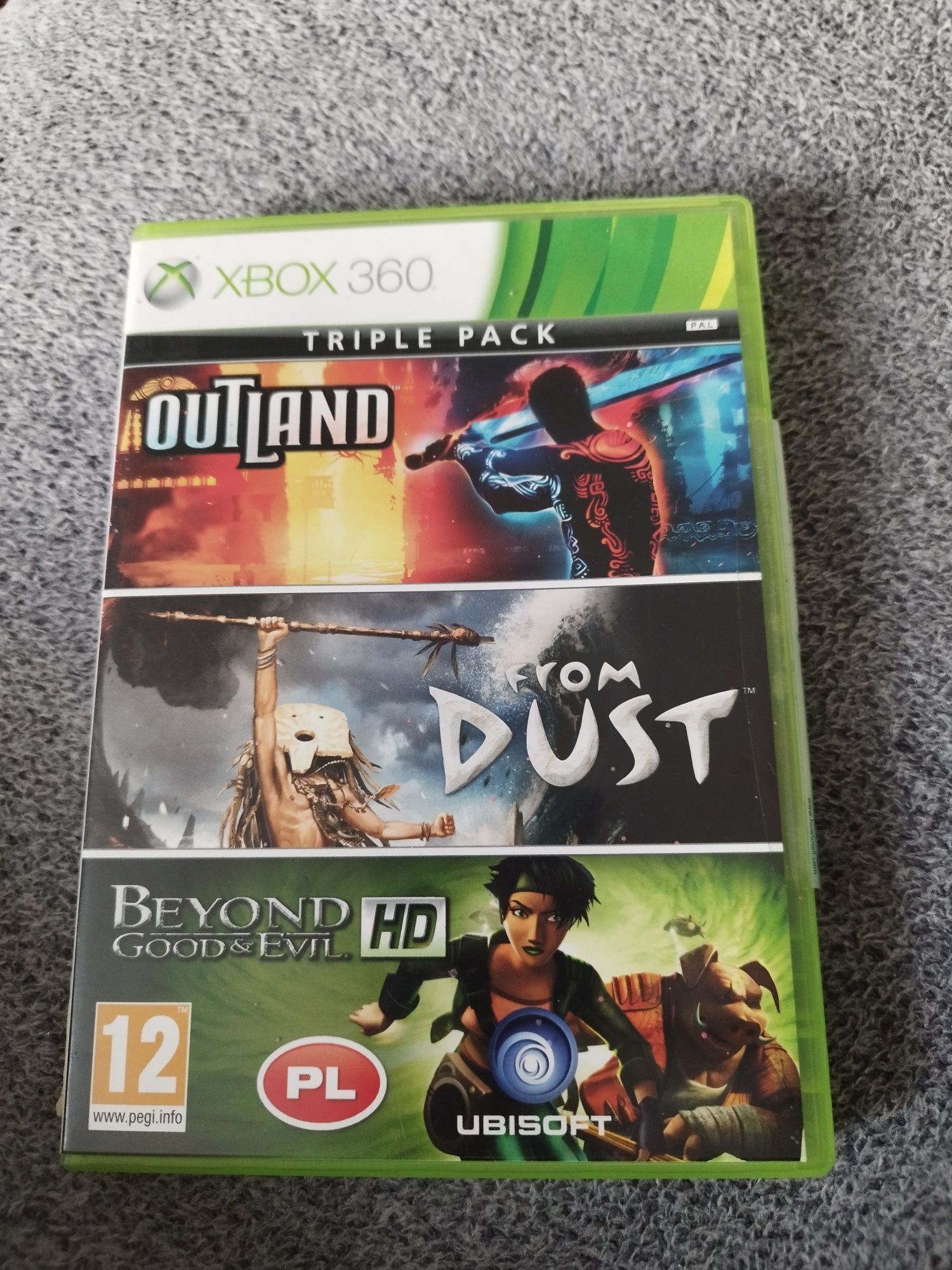 X360 xbox one  one s x Triple Pack 3 gry Outland From Dust Beyond Good