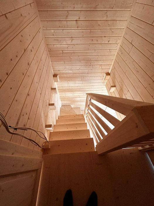 Drewniany domek letniskowy Horyzont 65 + 21 m2 - ROD, ekspozycja