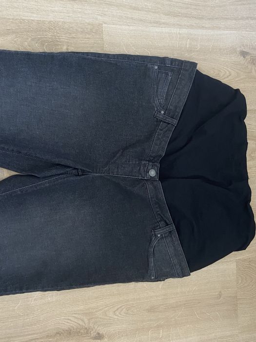 Blue motion XL 48 50 czarne szare spodnie ciążowe jeansy dżinsy