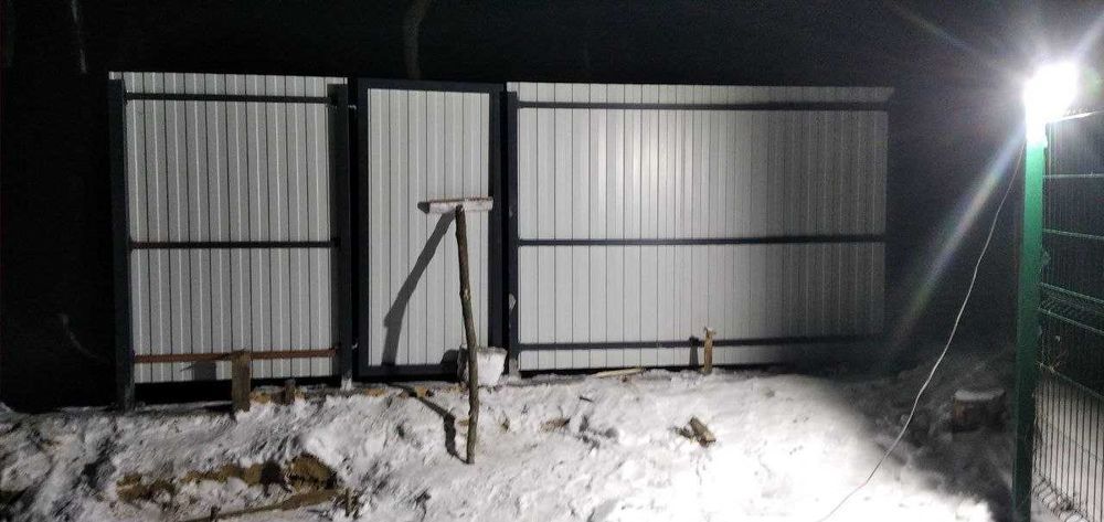 Сборной каркас Профнастил/штахетник..Забор,ограждение+монтаж под ключ.