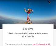 Voucher dla 2 osób - skok ze spadochronem w tandemie