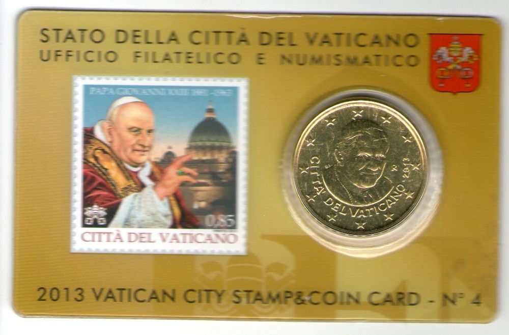 Vaticano 2010/13 (Stamp & Coincard 1-4) DESCONTO 15% (tempo lmitado)