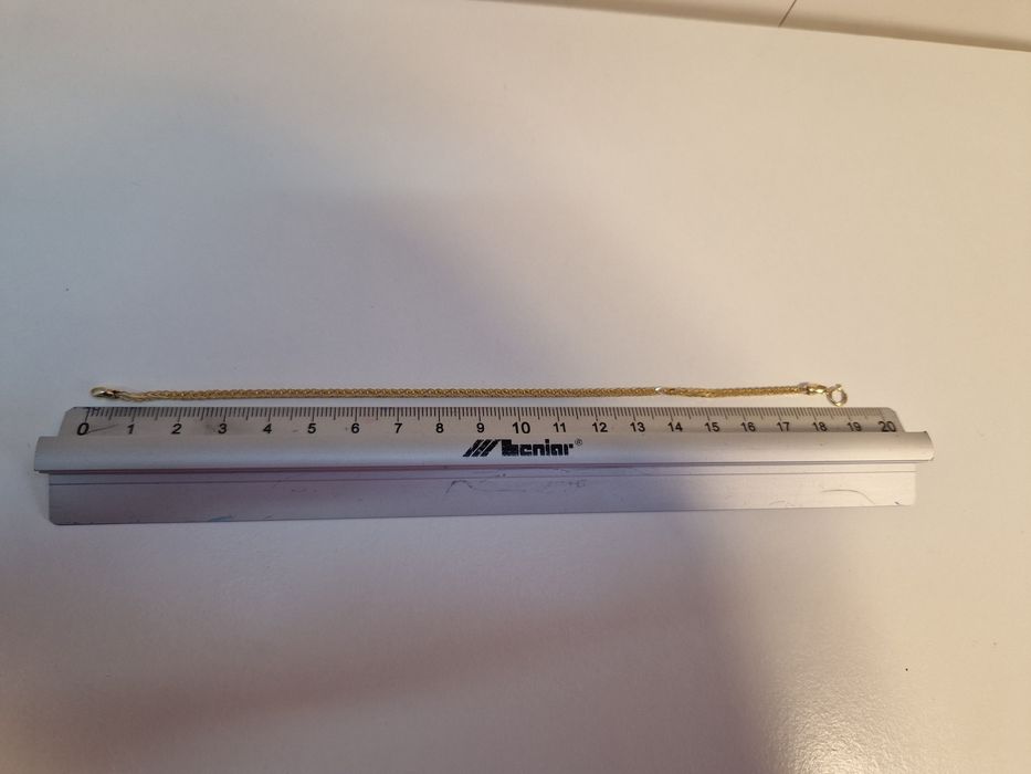 Złota bransoletka Lisi ogon Długość 19cm