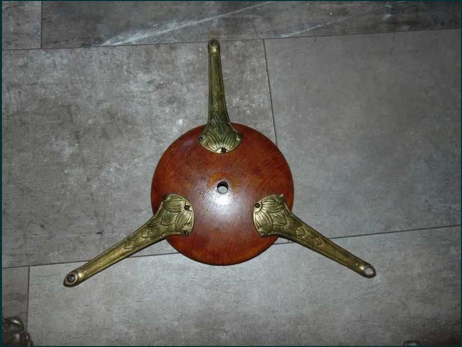 Art deco,mosiądz,drewno,dół do żyrandola,lampy