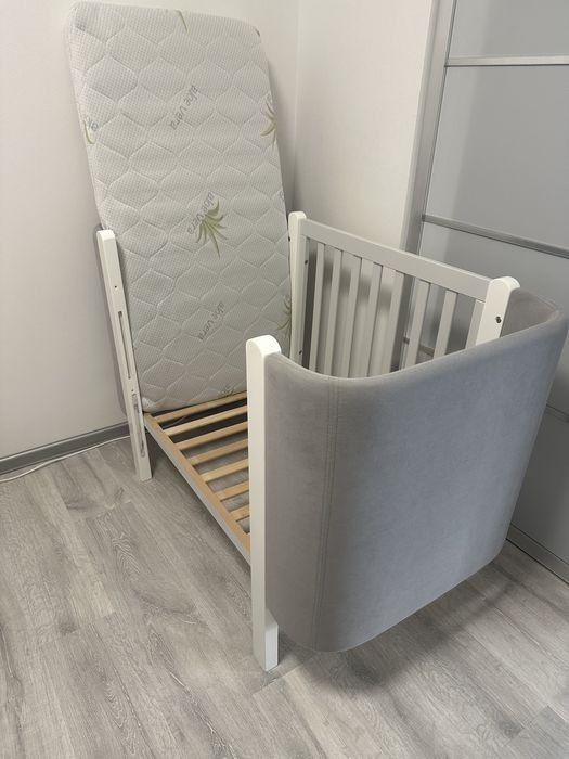 Дитяже ліжко Верес Монако велюр + МАТРАЦ,наматрацник,захисні накладки