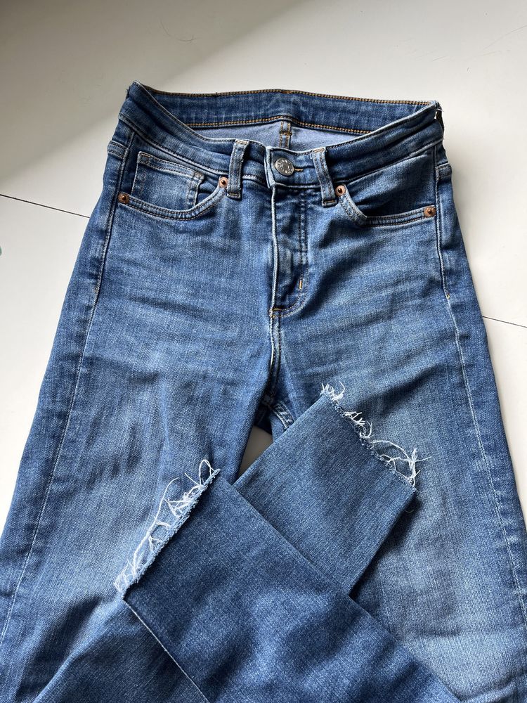 Skinny jeans dżinsy z wysokim stanem spodnie rurki