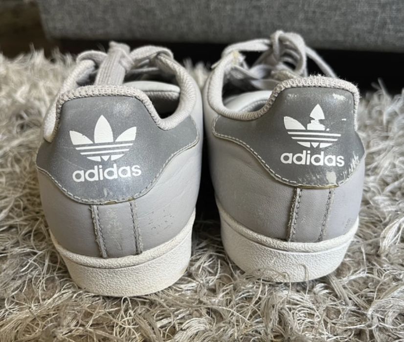 Szare sneakersy damskie Adidas Superstar  37 38