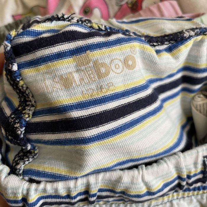 Krótkie spodenki szorty paski Kuniboo 100% bawełna 62 / 68