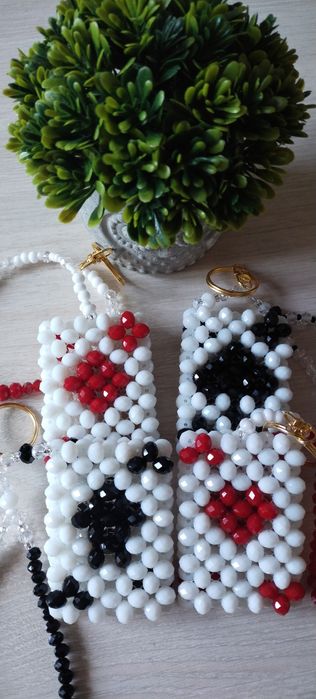 Набір брелків ручної роботи з чотирьох карт