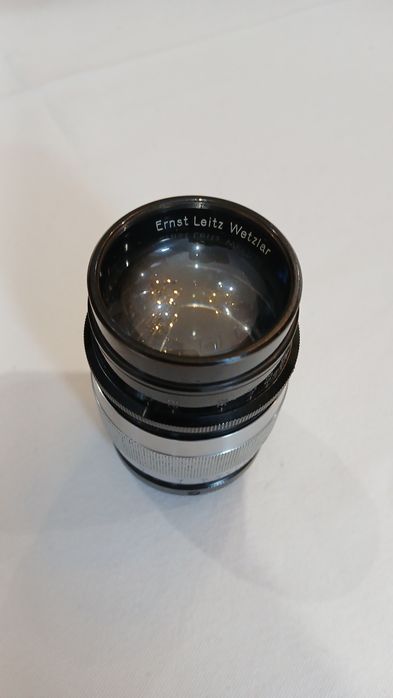 Objetiva LEICA Hektor 7,3 cm. c/ tampa e parasol