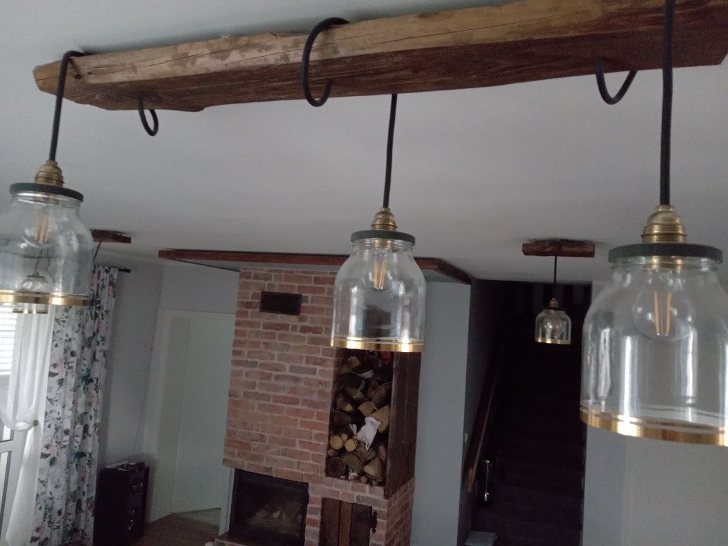 Zestaw lamp rustykalne hand made