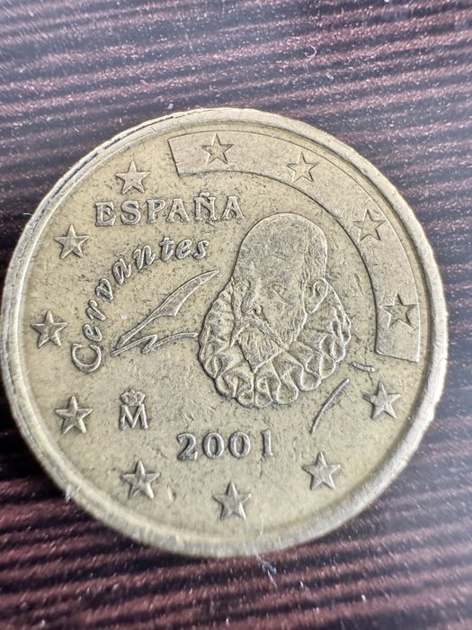 Moeda 50cent. 2001 Espanha