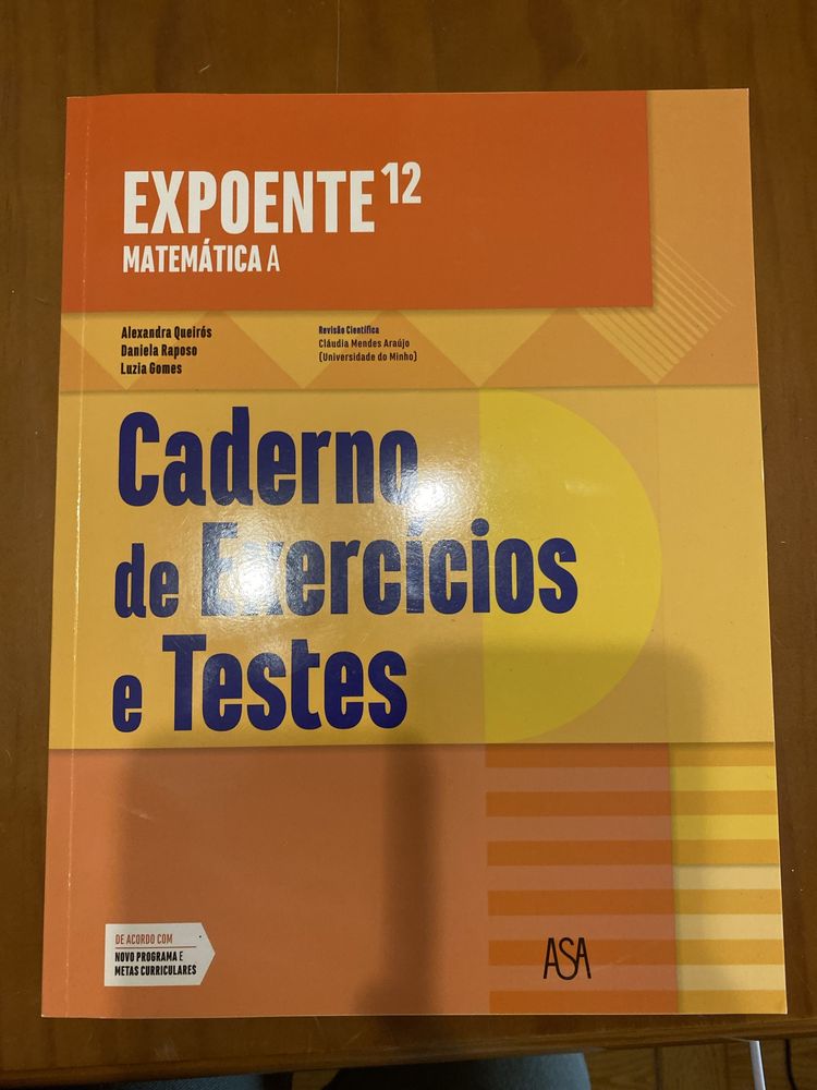Manuais matematica A 12  volumes 1, 2 e 3 e caderno de acividades