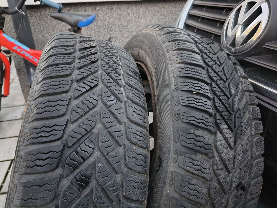 2 opony zimowe 185/65/15 Dębica frigo, felgi stalowe 4x100 nissan opel