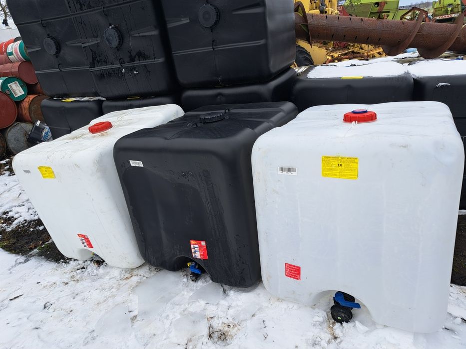 Zbiornik 1000l wkład mauzer ibc czarny biały