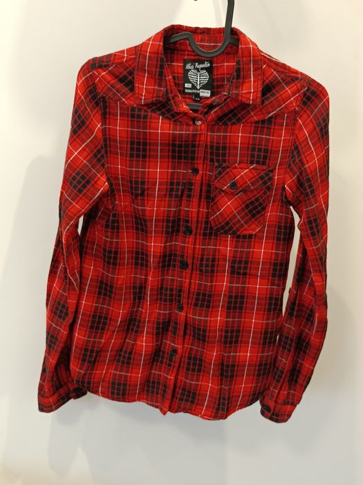 Koszula dziewczęca bawełniana  kratka 152/158 cm