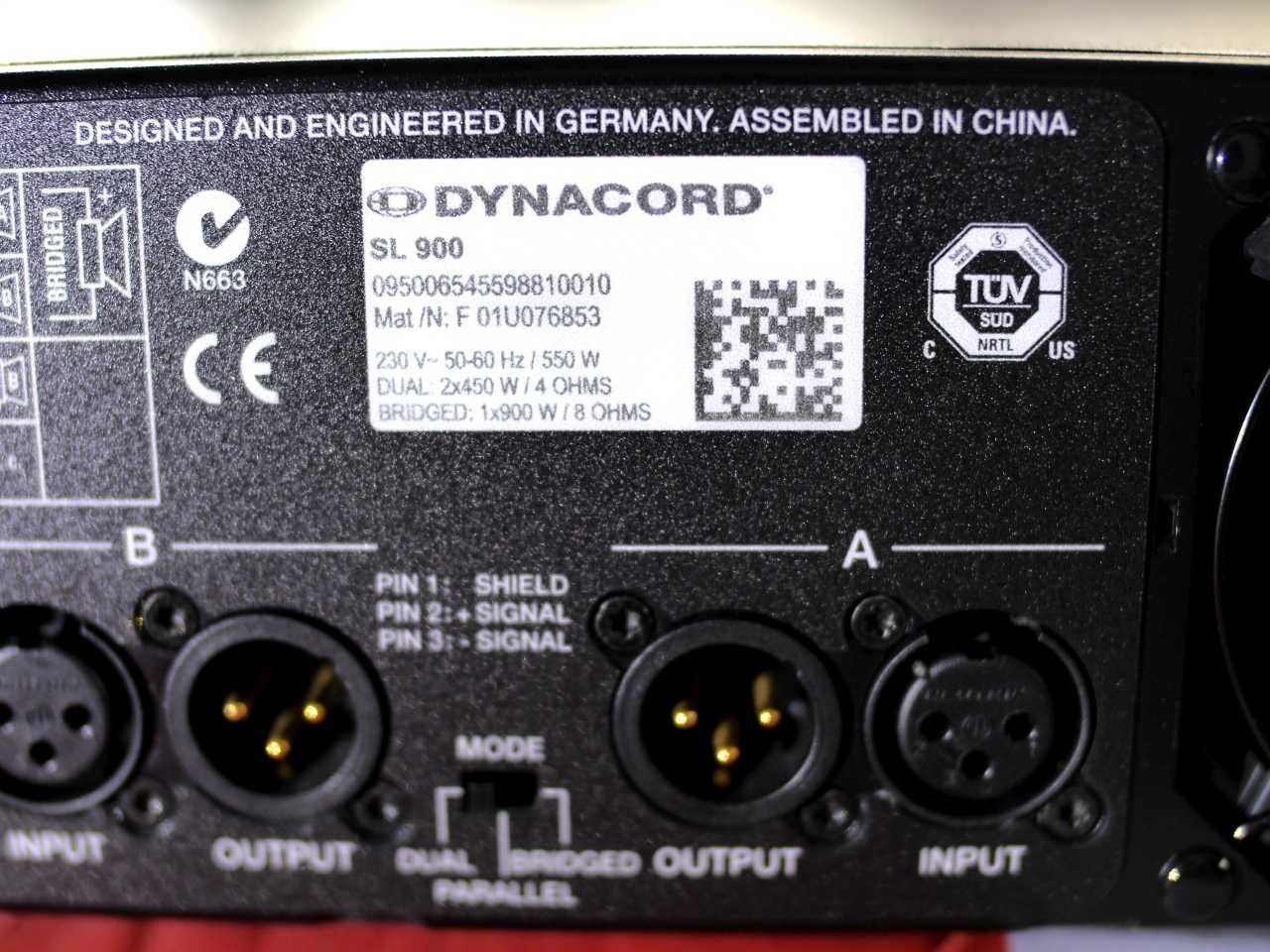 Końcówka mocy DYNACORD SL900 2x450W Wzmacniacz  [ jak NOWY ]