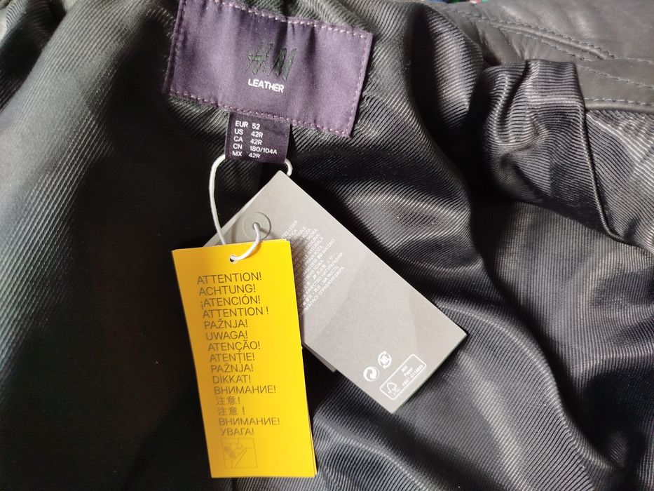 Kurtka H&M Premium Quality skóra naturalna rozmiar 52