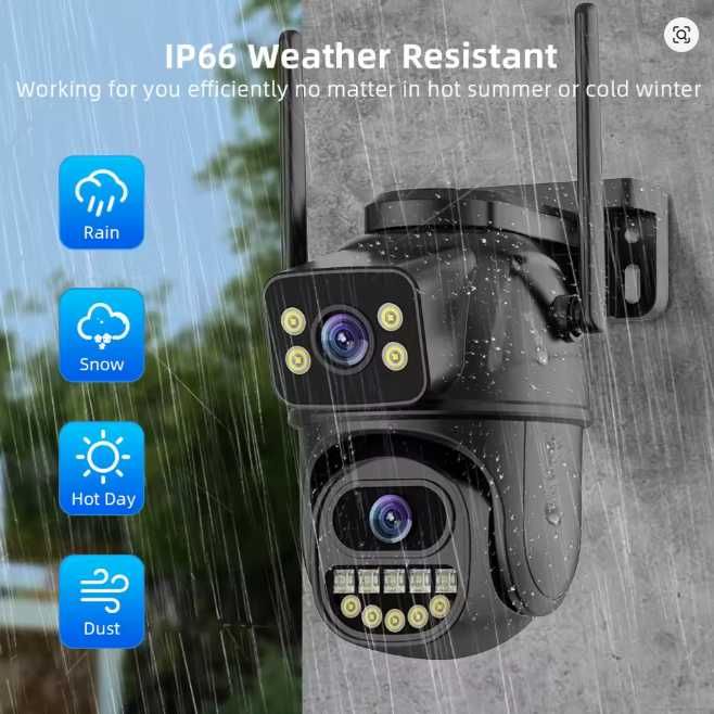 Kamera zewnętrzna- WIFI 4K 8MP HD! Automatyczne śledzenie- Podczerwień