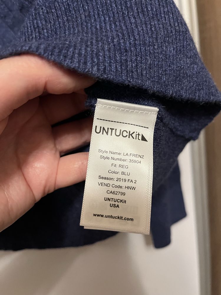 Męski kaszmirowy sweter UNTUCKit M