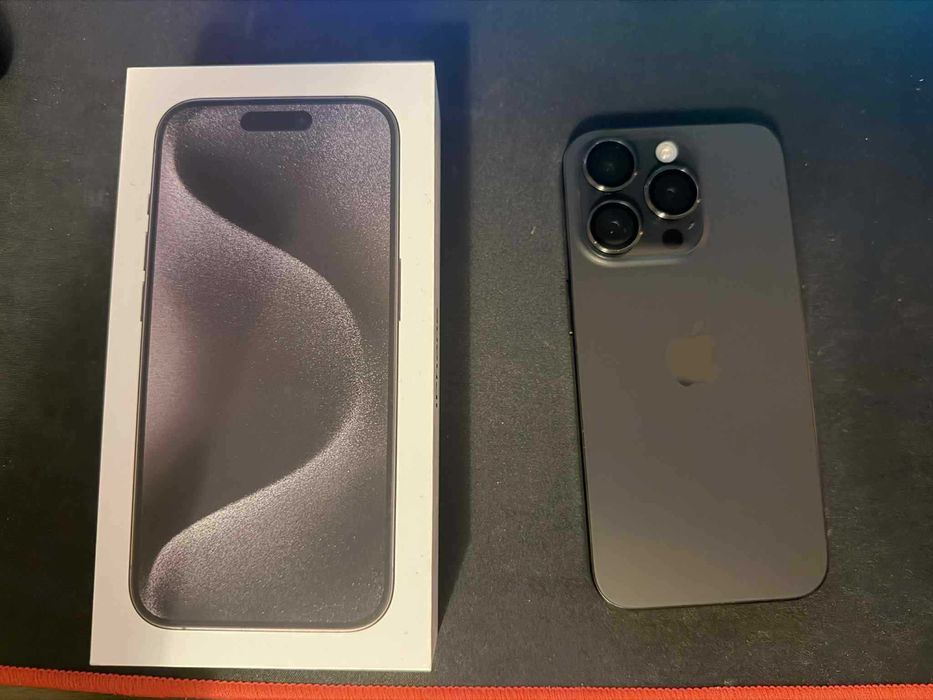 iPhone 15 Pro 256gb Czarny 87% baterii + akcesoria Stan Igła