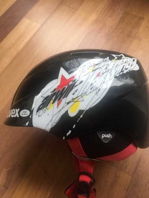 Kask narciarski UVEX junior, gogle Alpina gratis