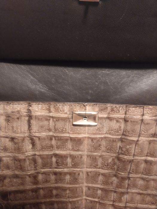 Винтажная сумка из натуральной кожи крокодила 50-60г