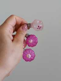 Stare bombki mini małe różowe vintage różowe ozdoby choinkę