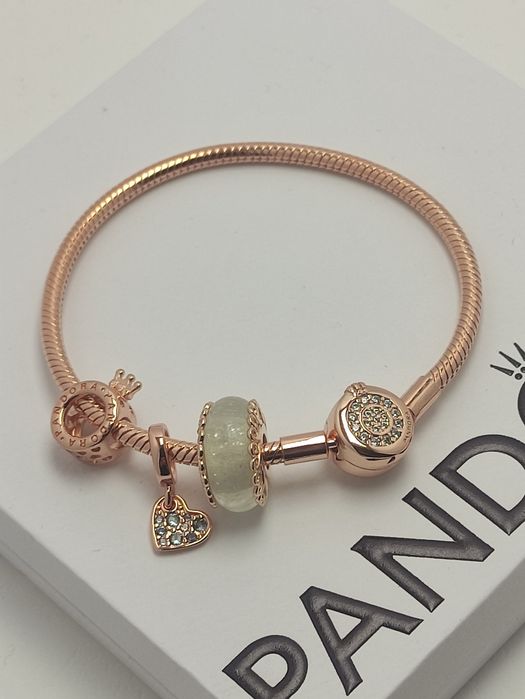 Bransoletka srebrna ALE MET z 3 charmsami