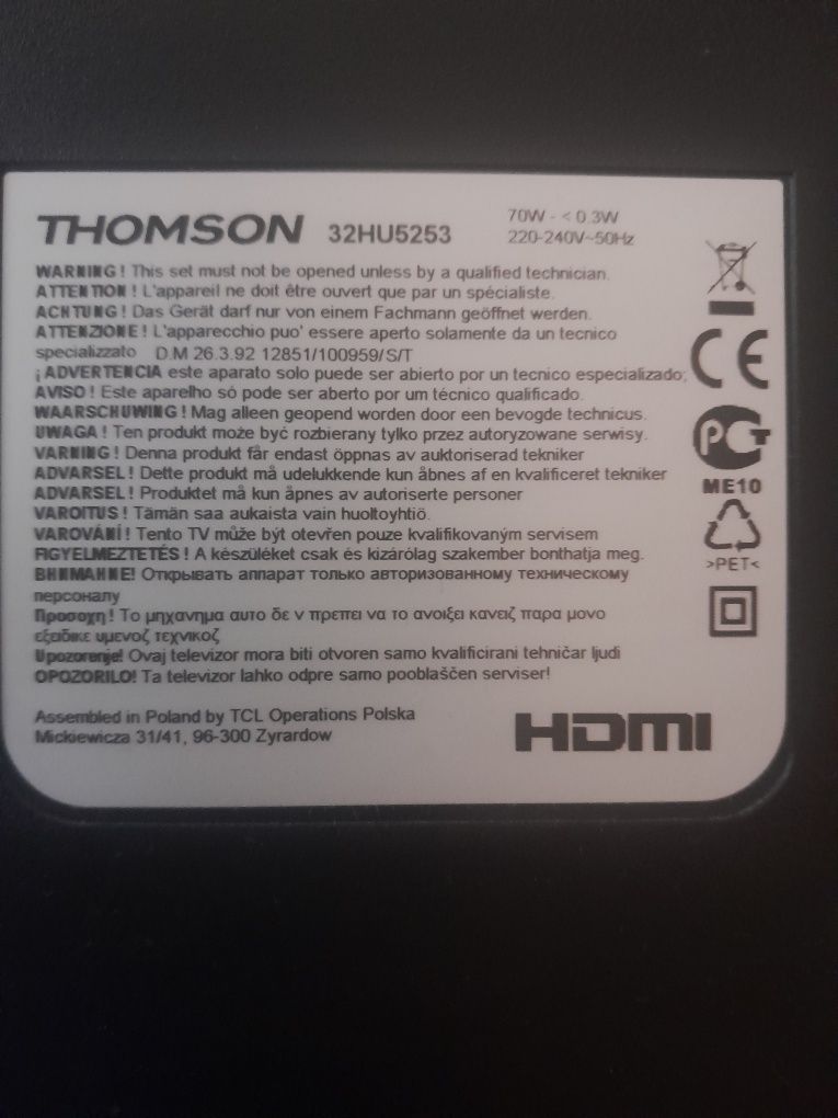 Telewizor Thomson 32HU5253