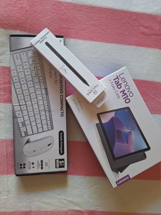 Lenovo Tab M10 (3rd Gen) + Folio Case + Pen + Capa + Teclado e rato