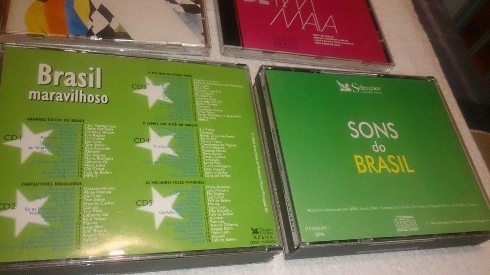 música brasileira, calcanhotto, alcione, jobim, terra samba -vários cd