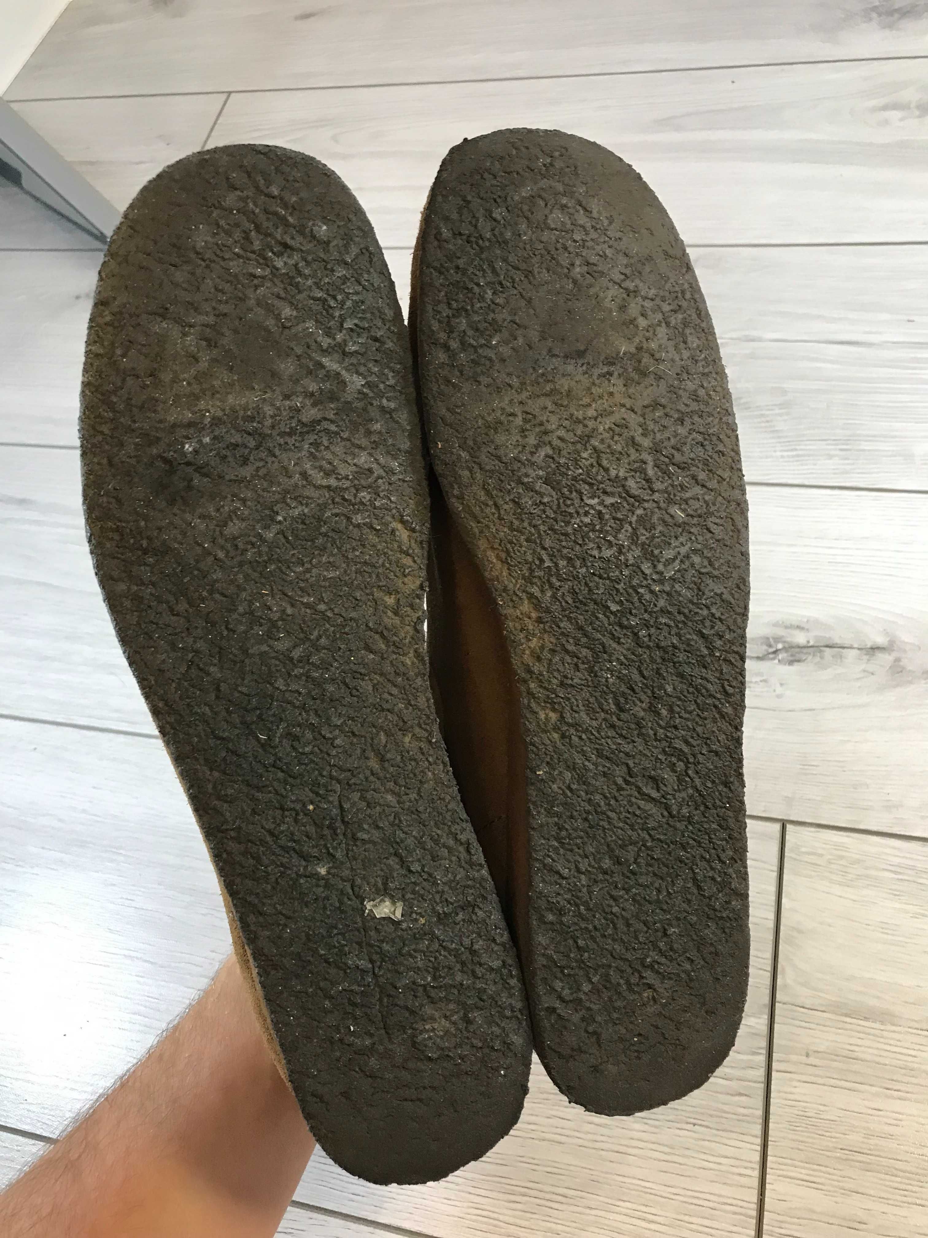 Skórzane mokasyny Clarks Wallabeeevo rozm. 44,5