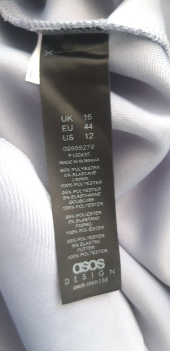 Asos piankowa midi elegancka sukienka XXL