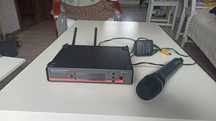 Mikrofon bezprzewodowy Sennheiser e845 EW 100 G3 oraz baza.