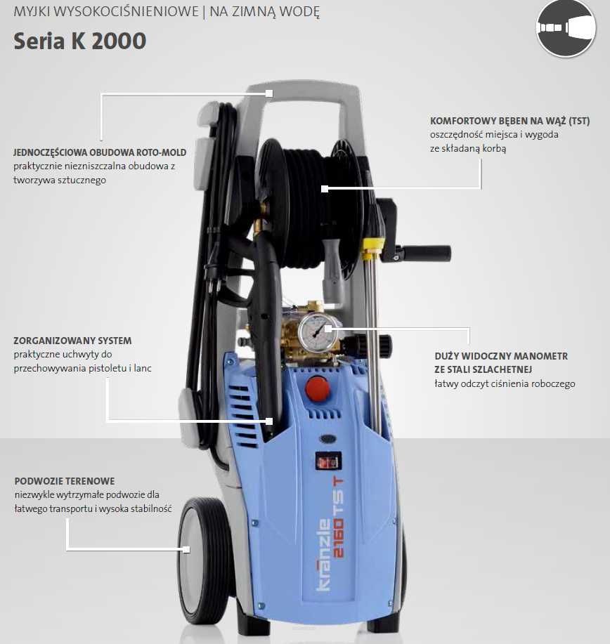 Kranzle K 2160 TST Myjka ciśnieniowa 140 bar / 660 l. Karcher Nilfisk