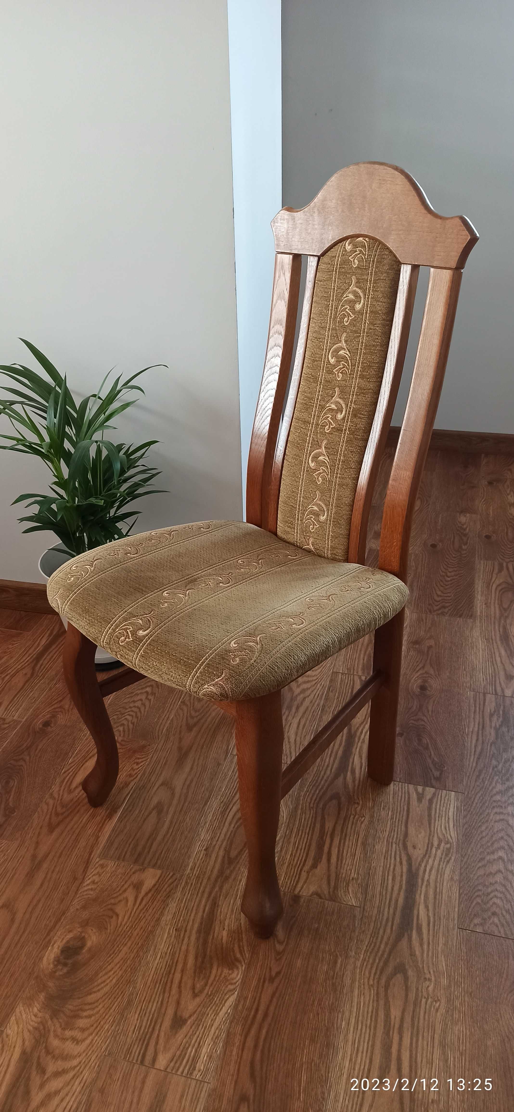 Krzesła stan dobry dwie sztuki / krzesło do salonu beżowe brązowe