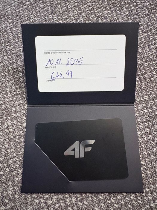 Karta podarunkowa 4 f